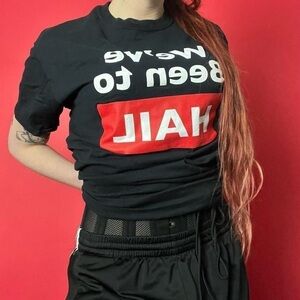 Black red and white tee shirt  🖤🤍​​​​​​​​​​​​​​​